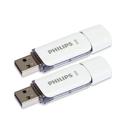 Abbildung von Philips Snow Edition 2.0 USB Flash Laufwerk 2X 32GB für PC, Laptop, Computer Data Storage, Lesegeschwindigkeit bis zu 23 MB/s