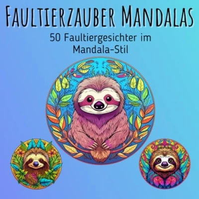 Abbildung von Faultierzauber Mandalas 50 Faultiergesichter im Mandala Stil: Magische Faultiermotive Stil für kreative Momente der Ruhe und mehr Gelassenheit Alltag
