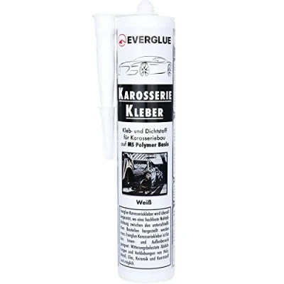 Abbildung von Karosseriekleber 1K MS Montagekleber UV beständig weiß Kartusche Polymer Kraftkleber extra stark elastischer Kleb und Dichtstoff zum Kleben Abdichten im Fahrzeugbau, Caravan, Wohnmobil