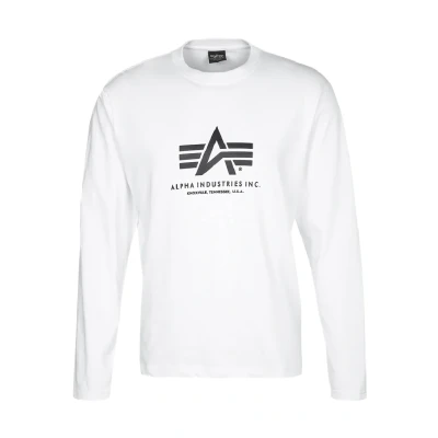 Abbildung von Alpha Industries Langarmshirt, Größe: XS, Weiss
