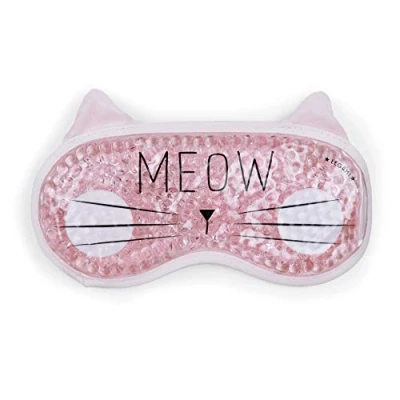 Abbildung von Legami Chill Out, Augen Gel Maske, 19,5 x 11 (H max) cm, aus PVC und Polyester, Kitty Thema, wiederverwendbar, elastisch, verstellbar, perfekte Passform, warm Kalt Effekt