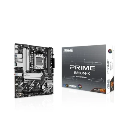 Abbildung von ASUS Prime B850M K Gaming Mainboard Sockel AMD AM5 (Ryzen 9000, DDR5 Speicher, 2X M.2, PCIe 5.0, BIOS Flashback, Aura Sync)