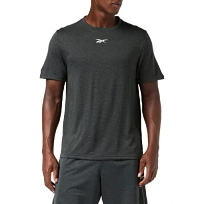Abbildung von Reebok Herren T Shirt Wor Melange Tee (kurzärmelig), schwarz, S