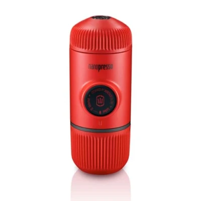 Abbildung von WACACO Nanopresso Tragbare Espressomaschine, Upgrade Version von Minipresso, 18 Bar Druck, Kleine Reisekaffeemaschine, Ohne Schutzhülle, Manuell Bedient, für Zelten und Wandern, Rot