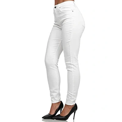 Abbildung von Tazzio Damen Skinny Fit Jeans High Waist Denim Jeanshose Slim Stretch Hose F107 Weiß 36