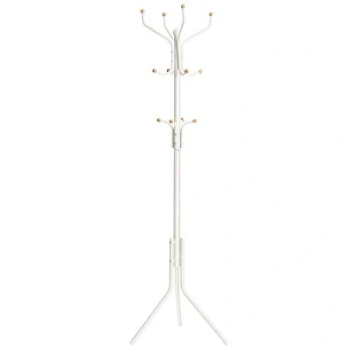 Abbildung von SONGMICS Höhe 182 cm Garderobenständer stabil Metall Kleiderständer Garderobe, weiß, RCR19W