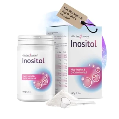 Abbildung von effective nature Inositol Pulver 180 g Myo &amp; D Chiro Zur Unterstützung des hormonellen Gleichgewichts (PCO Syndrom) 90 Tage Vorrat