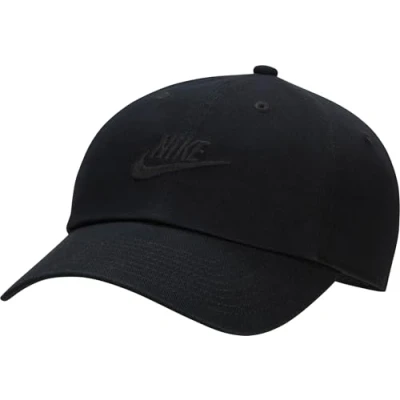 Abbildung von Nike Unisex Club Cb FUT WSH L Baseballkappe, Black/Black, S/M