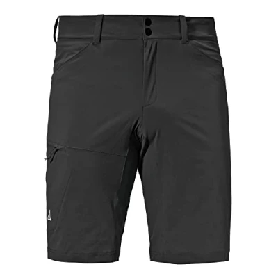 Abbildung von Schöffel Herren Shorts Danube M, wasserabweisende Radlerhose, schnell trocknende Fahrradhose mit Bundverstellung, black, 46