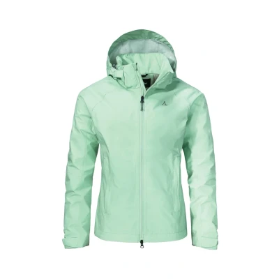 Abbildung von Schöffel EASY Regenjacke / wasserabweisende Jacke, Damen, Größe: 44, Grün