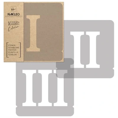 Abbildung von NAKLEO Zahlen Malschablonen Set 12 Stück, 10 cm Ziffern &amp; Zeichen Römische Schriftart, Wiederverwendbare Kunststoff Stencil, DIY Handwerk Holz Möbel Wand Dekoration