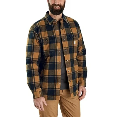 Abbildung von Carhartt Herren Übergangsjacke Flannel Sherpa Lined, Farbe:carhartt Brown, Größe:S