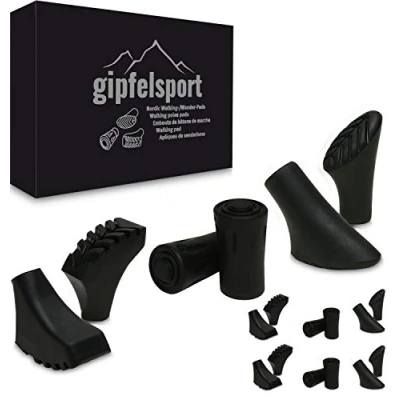 Abbildung von gipfelsport Nordic Walking Stöcke Gummipuffer für Walkingstöcke, Wanderstöcke und Trekkingstöcke gemischt, 12 Stück, 6 Paare