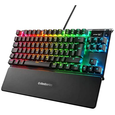 Abbildung von SteelSeries Apex 7 TKL Mechanische Gaming Tastatur Kompakt (TKL) OLED Smart Display Rot Schalter Deutsches (QWERTZ) Layout