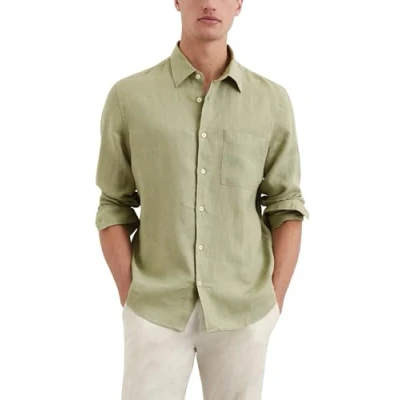 Abbildung von Marc O&#039;Polo KENT COLLAR, LONG SLEEVES, ONE Rectangular Chest POCKET, Style Hemd, Herren, Größe: 3XL, Summer sage