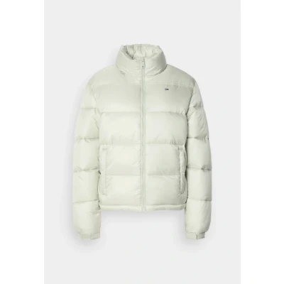 Abbildung von Tommy Jeans HOOD Puffer Winterjacke, Damen, Größe: 38, Misty sage