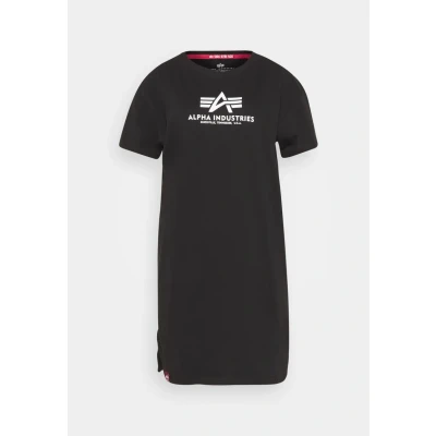 Abbildung von Alpha Industries LONG WMN Jerseykleid, Damen, Größe: Small, Black