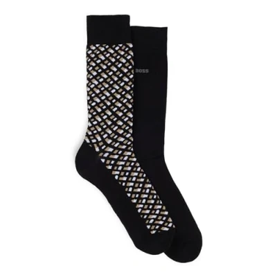 Abbildung von BOSS 2P Monogram Socken, Herren, Größe: 43 46, Black one