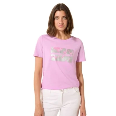 Abbildung von Cecil FOIL Print Tshirt print, Damen, Größe: XS, Rosa