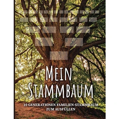 Abbildung von Mein Stammbaum: 10 Generationen Familien Stammbaum zum Ausfüllen. Los geht’s zur Suche nach der eigenen Familiengeschichte.