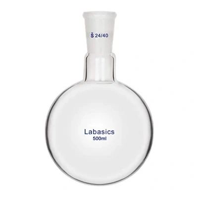 Abbildung von Labasics Glas 500ml Einzelhals Ein hals Rundkolben RBF, Single Neck Round Bottom Flask mit 24/40 Standard Taper Outer Joint