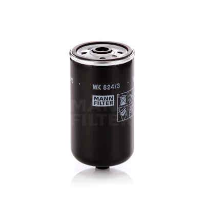 Abbildung von MANN FILTER WK 824/3 Kraftstofffilter Anschraubfilter HYUNDAI: ix35, i30 II Estate, i40 Saloon, KIA: SORENTO 2, Optima / K5, CARENS 4