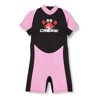 Abbildung von Cressi Unisex Baby Smoby Shorty Wetsuit Neoprenanzug 2 mm für Kinder, Schwarz/Gelb, 8/9 Jahre