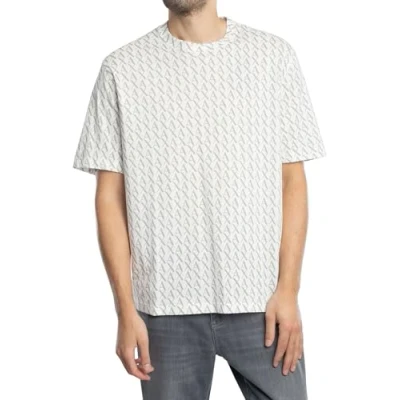 Abbildung von Armani Exchange Tshirt print, Herren, Größe: Large, Off white/ash allover