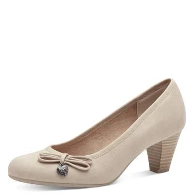 Abbildung von s.Oliver Damen Pumps mit Schleife Herzdetail, Beige (Nude), 40 EU