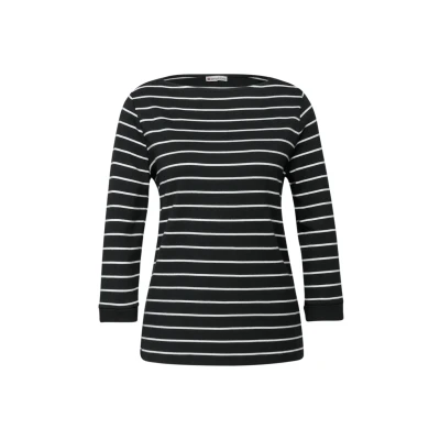 Abbildung von Street One Gestreiftes Langarmshirt, Damen, Größe: 36, Schwarz