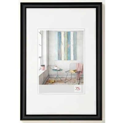 Abbildung von walther design Bilderrahmen schwarz 24 x 30 cm Trendstyle Kunststoffrahmen KP430B