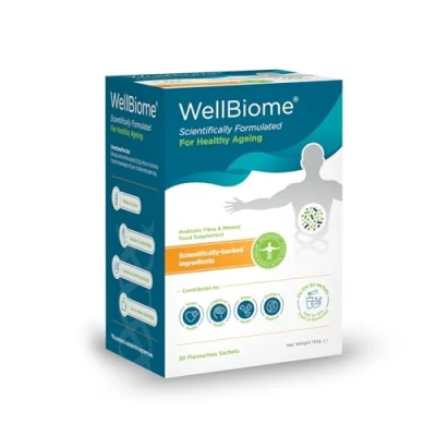 Abbildung von WellBiome® Mineralisch angereicherter präbiotischer Faserkomplex für die tägliche Darmgesundheit. Unterstützt Verdauung, Immunsystem und Mikrobiom Gleichgewicht. 30 Portionen.