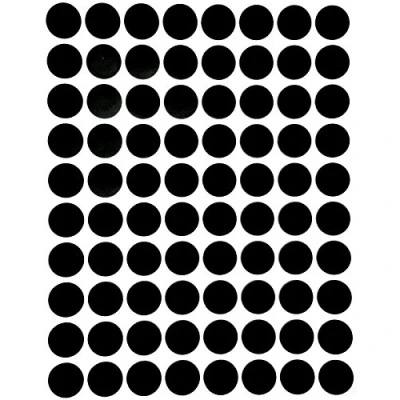 Abbildung von Sticker Schwarz 13 mm runde Aufkleber 1,3 cm Klebepunkte 1200 Stück von Royal Green