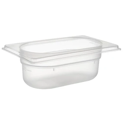 Abbildung von APS 82150 GN Behälter 1/9, 17,6 x 10,8 cm, 65 mm tief, 0,6 Liter, Skalierung, Polypropylen