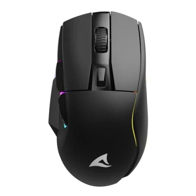 Abbildung von Sharkoon Skiller SGM50W Black, Wireless Optical Gaming Maus, RGB, PBT Button