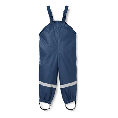 Abbildung von Playshoes Matschhose Regenlatzhose Ungefüttert Unisex Kinder Wind und wasserdichte Regenhose Regenbekleidung, marine, 140