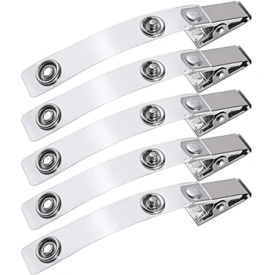 Abbildung von 5 x WEBBOMB® Ausweishalter Befestigungsclips starker Krokodil Clip Ausweisclip drehbar flexibler Befestigungsclip für Ausweishüllen Kartenhalter Kartenhüllen und Namensschild Halter