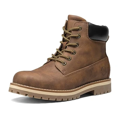 Abbildung von Bruno Marc Winterschuhe Herren Winterstiefel Jungs Warm Gefüttert Schneestiefel Kurzschaft Stiefeletten Arbeit Stiefel Winter Outdoor Trekking Wander Schuhe,Size 46,Braun/Mesh,SBSB226M 1