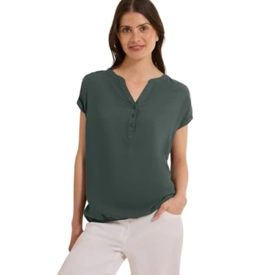 Abbildung von Cecil Damen 3411632 Bluse, Dark Balmy Khaki, S