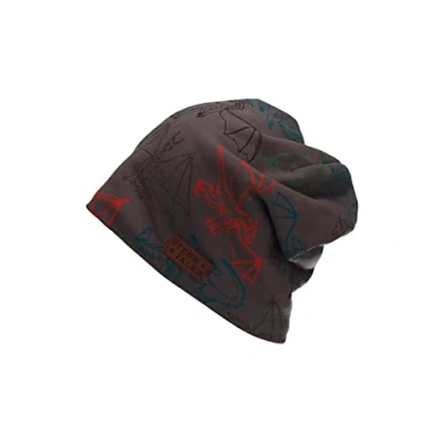 Abbildung von Sterntaler Baby Jungen Beanie Slouch Drachen Mütze gefüttert mit Baumwoll Fleece dunkelgrau, 53