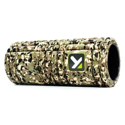 Abbildung von TriggerPoint Grid Faszienrolle mit Kostenlosen Online Videos, Kompakte Massagerolle, Tragbare und Vielseitige Faszienrolle, Camo, 13&#039;&#039;/33cm
