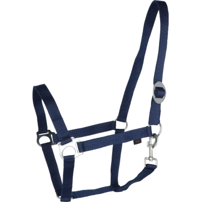 Abbildung von Covalliero Halfter Hippo Nylon Marine Warmblut
