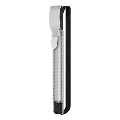 Abbildung von FINTIE Halter für Apple Pencil Pro/USB C &amp; 1./ 2. Gen, Kunstleder Stift Hülle mit USB Adapter Tasche kompatibel iPad Hülle, Silber