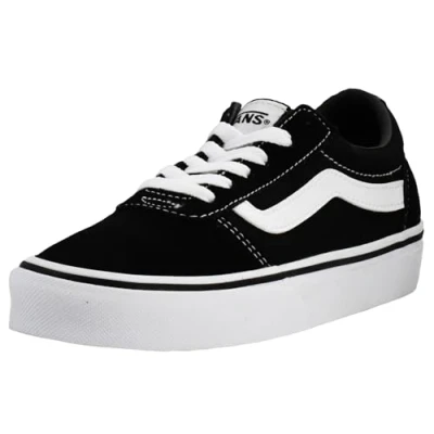 Abbildung von Vans Damen Ward Sneaker Trainers, (SUEDE/CANVAS) BLACK/WHITE, 39 EU