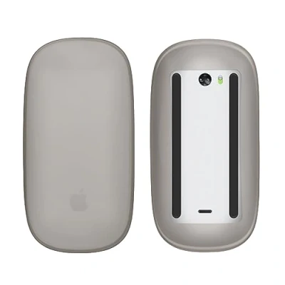 Abbildung von kwmobile Silikon Schutzhülle kompatibel mit Apple Magic Mouse 1/2 Hülle PC Maus Cover aus softem Schwarz