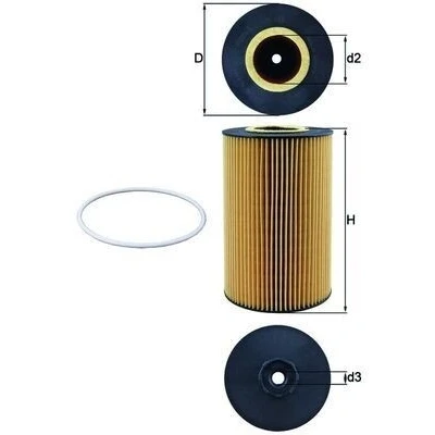 Abbildung von MAHLE ORIGINAL OX 425D Ölfilter Filtereinsatz