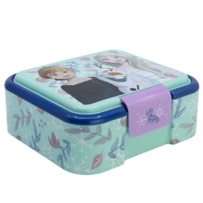 Abbildung von Disney Frozen ANNA ELSA Lunchbox Brotdose für Kinder, Größe: One Size, Türkis