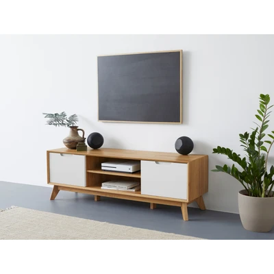 Abbildung von andas Lowboard »Pandrup« Kommode mit 3 Einlegeböden und Kabeldurchführung, B:135 cm