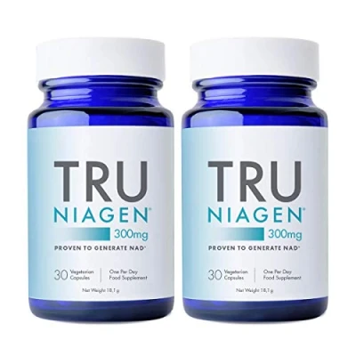 Abbildung von TRU NIAGEN Nicotinamid Riboside NAD+ Ergänzung, patentierte Formel NR, 300 mg pro Kapsel / Portion 30 Tage (2 Monate 2 Flaschen)