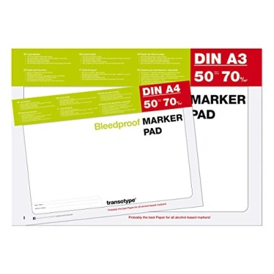 Abbildung von Copic Marker Block A4 und A3 je 50 Blatt Sparpaket Markerblock Pad für Alkohol Zeichenblock 70g